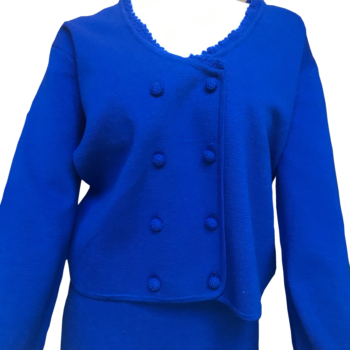 Vintage 1960s Pogue's Cincinnati Blue Knit Suit