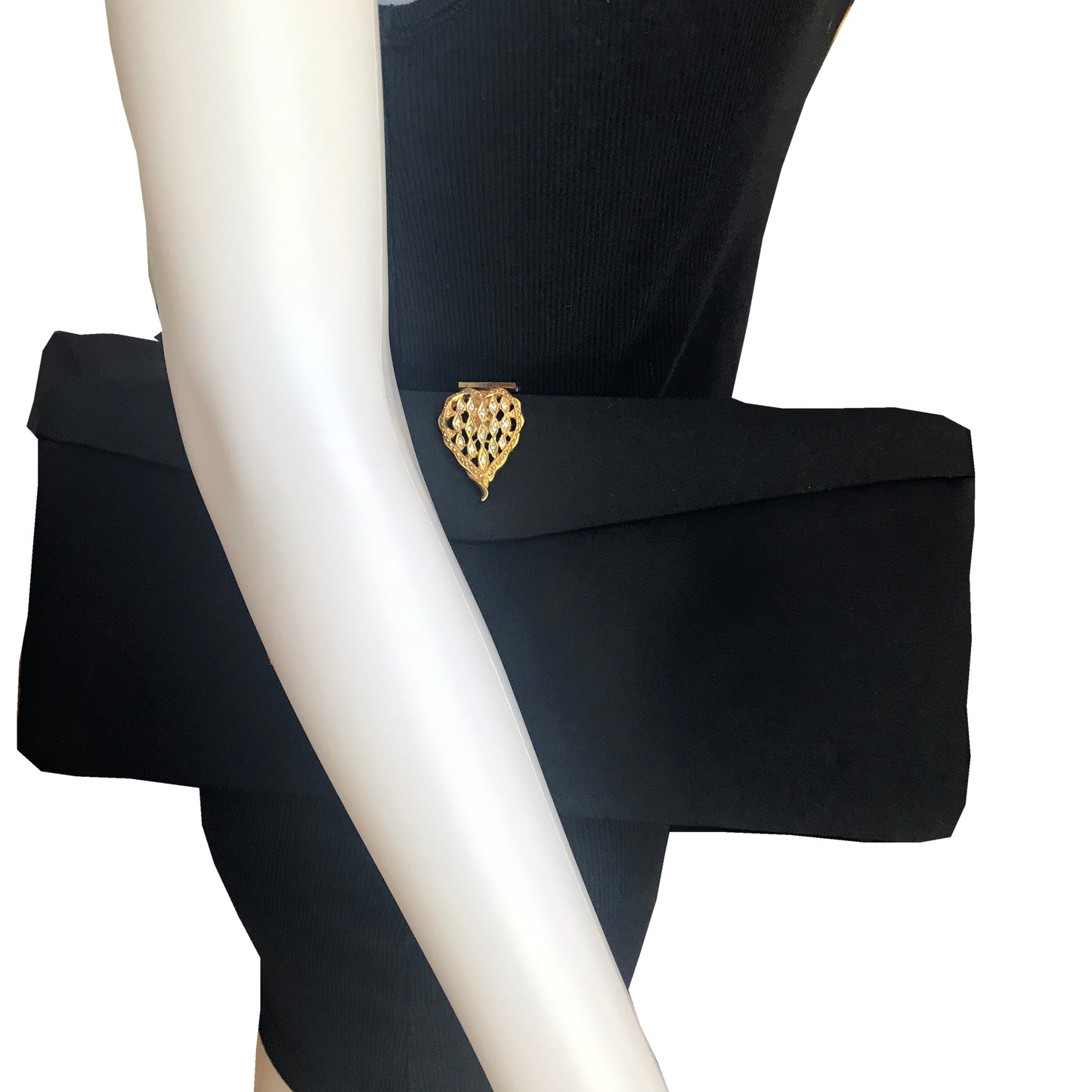 Vintage 1950s Britemode Black Satin Clutch Bag
