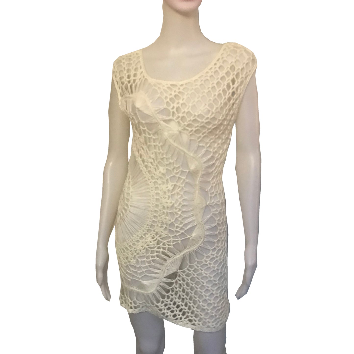 Vintage 1960s Hand-Crocheted Tank Dress