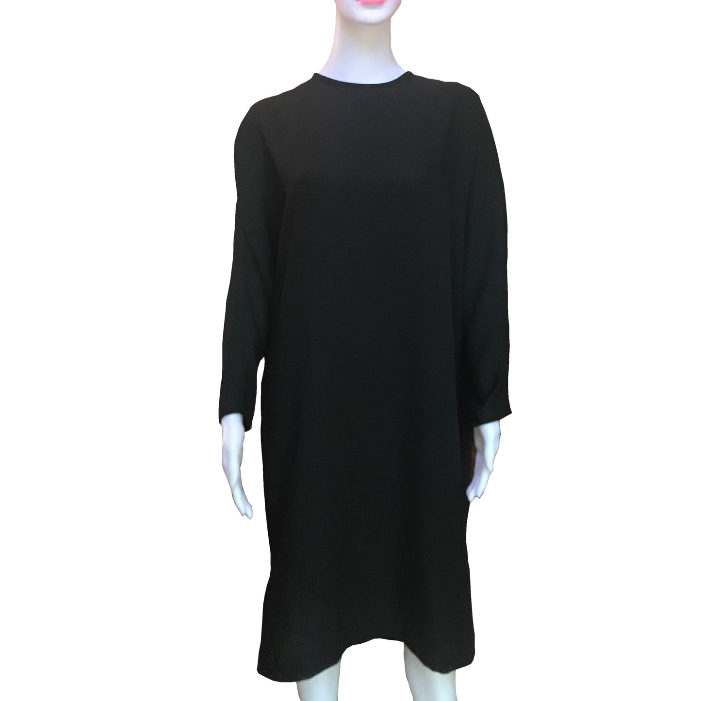 Vintage 1960s Mr. Blackwell Black Crepe Dress