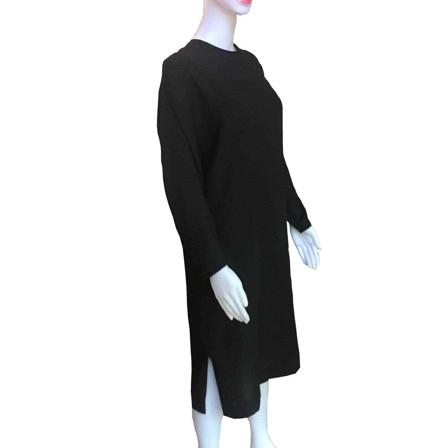 Vintage 1960s Mr. Blackwell Black Crepe Dress