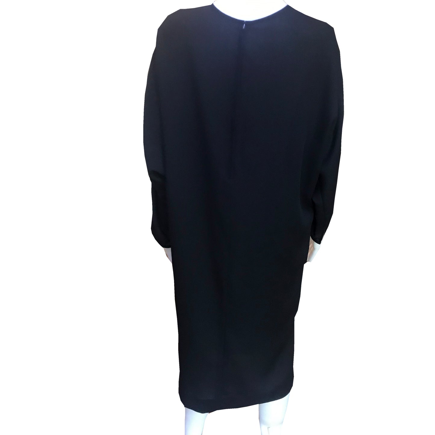 Vintage 1960s Mr. Blackwell Black Crepe Dress