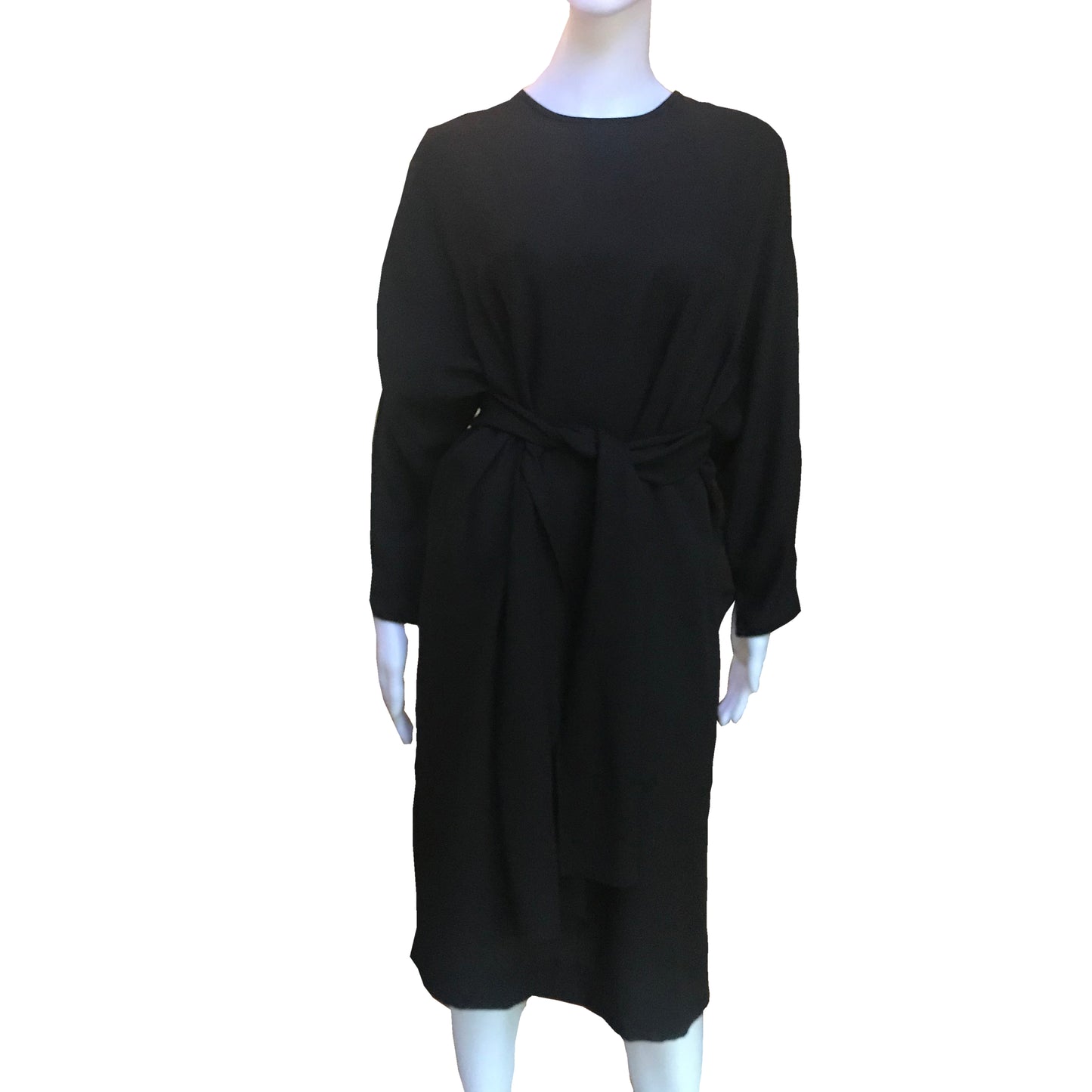 Vintage 1960s Mr. Blackwell Black Crepe Dress