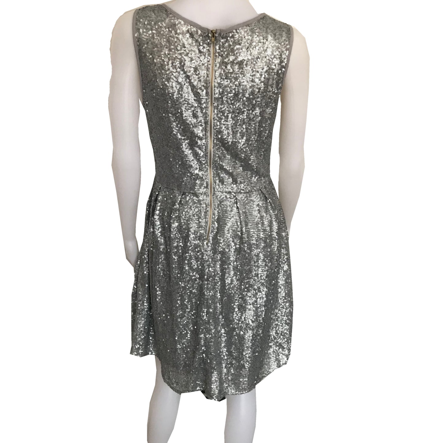 Vintage 1990s Silver Sequined Skater Style Dress