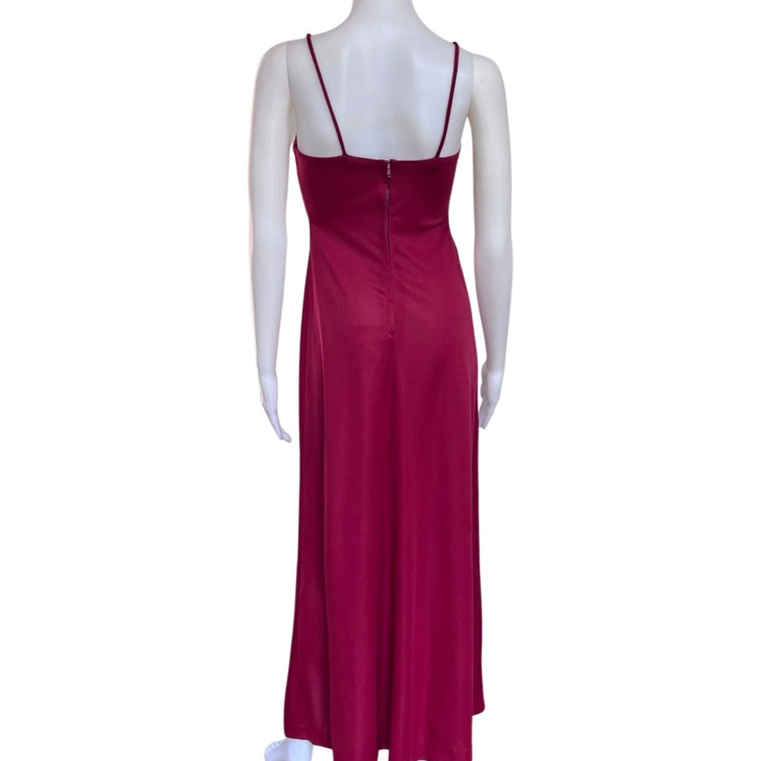 Vintage 1970s Crimson Maxi Dress
