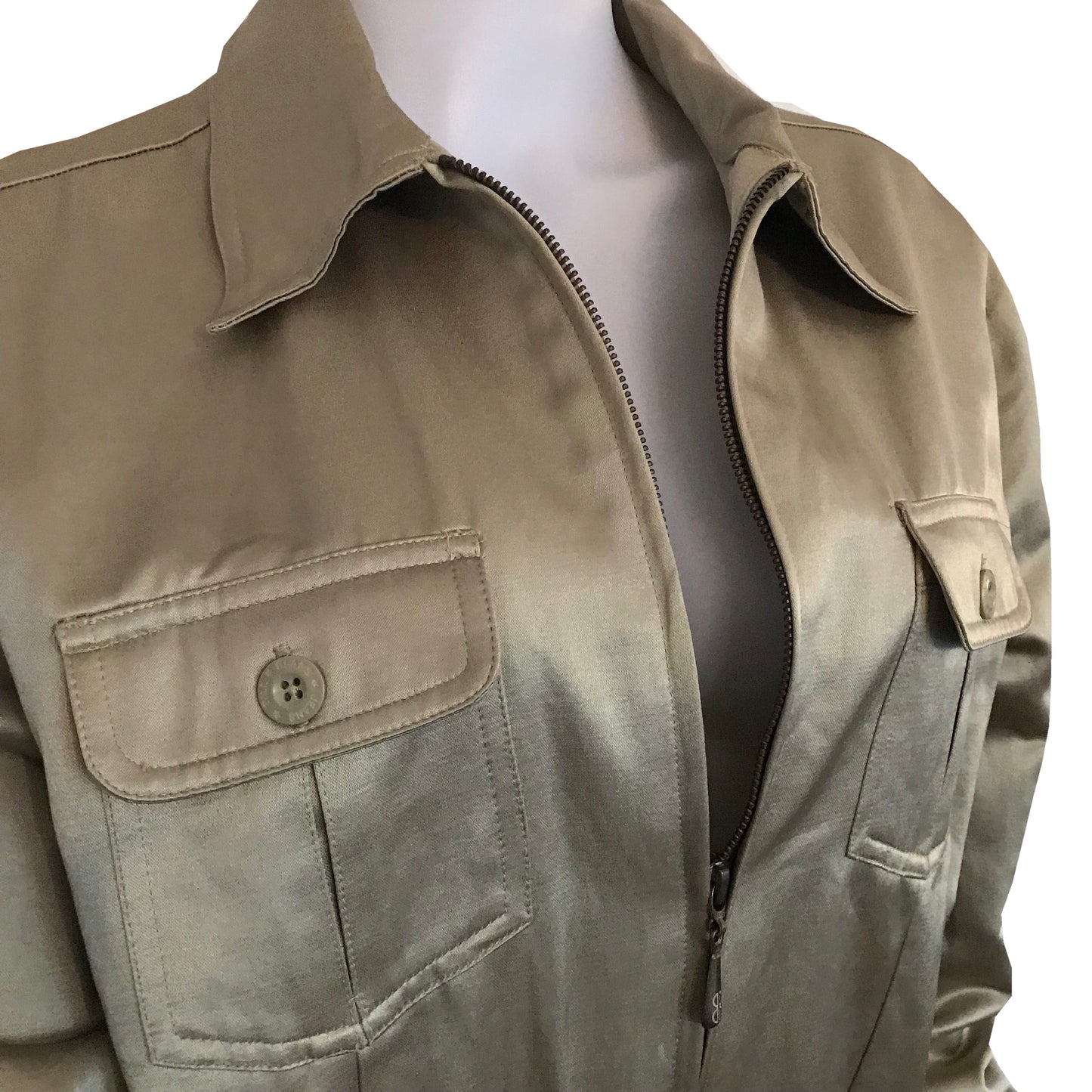 Vintage 1980s Bill Blass Gold Zipper Jacket