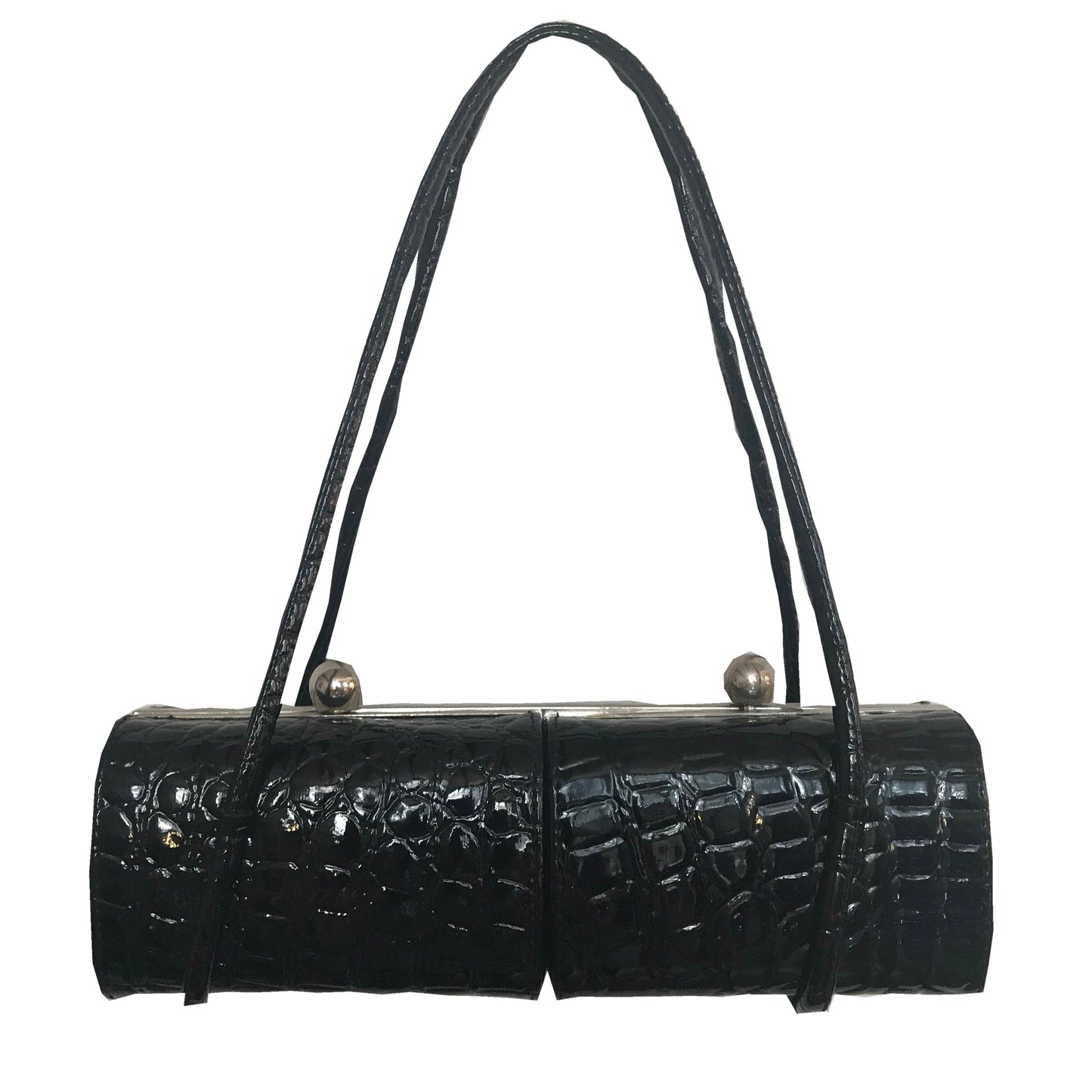 Vintage 1950s Crocodile Duo Compartment Bag