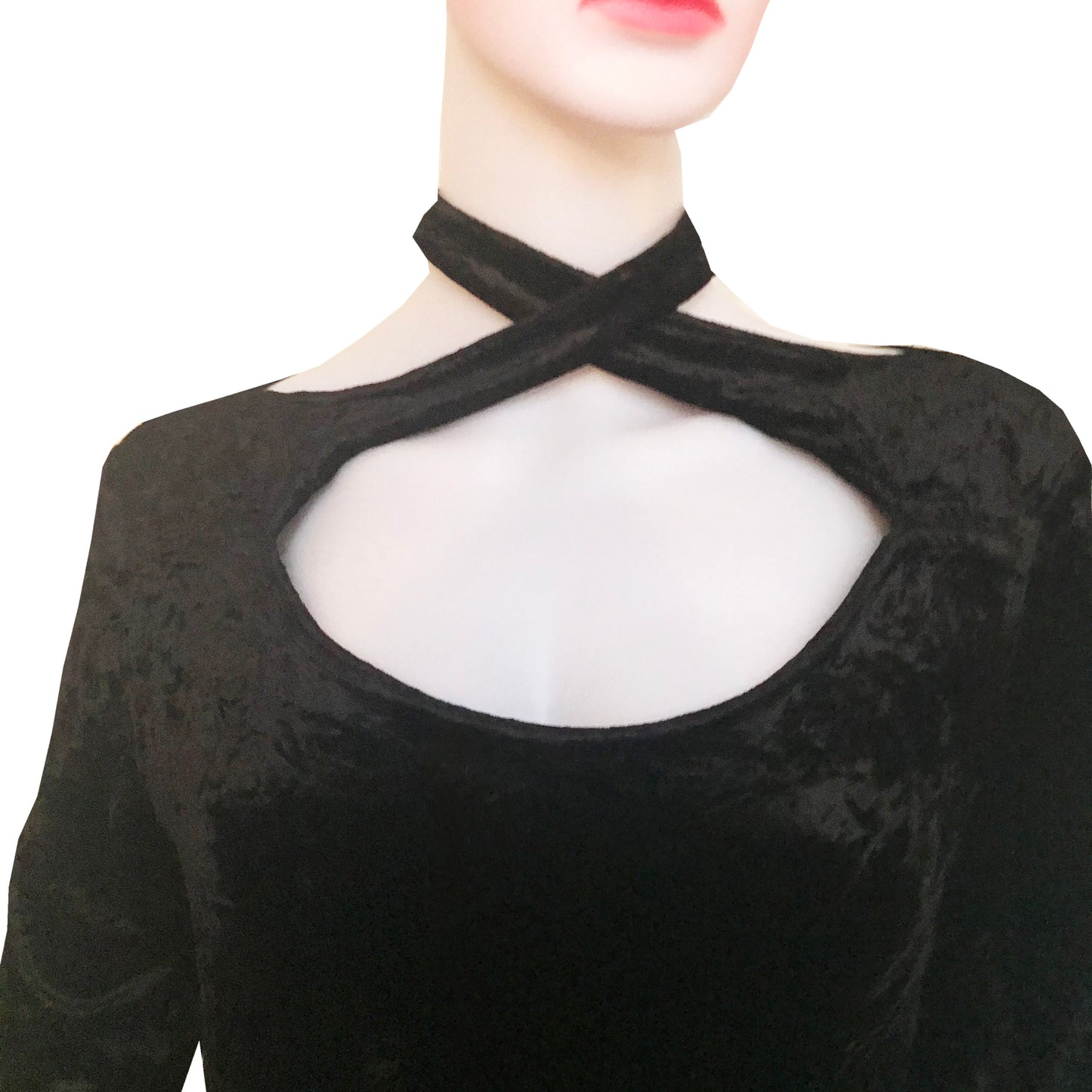 Vintage 1980s Cache Velvet Stirrup Catsuit