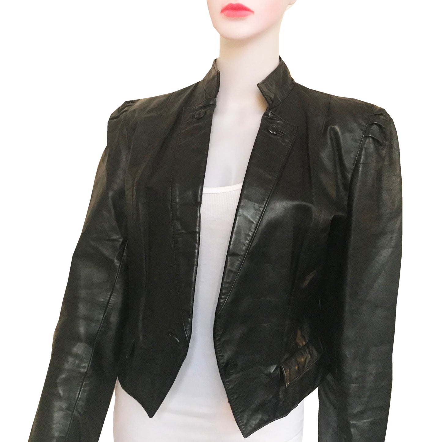 Vintage 1980s Wilsons Leather Cropped Jacket
