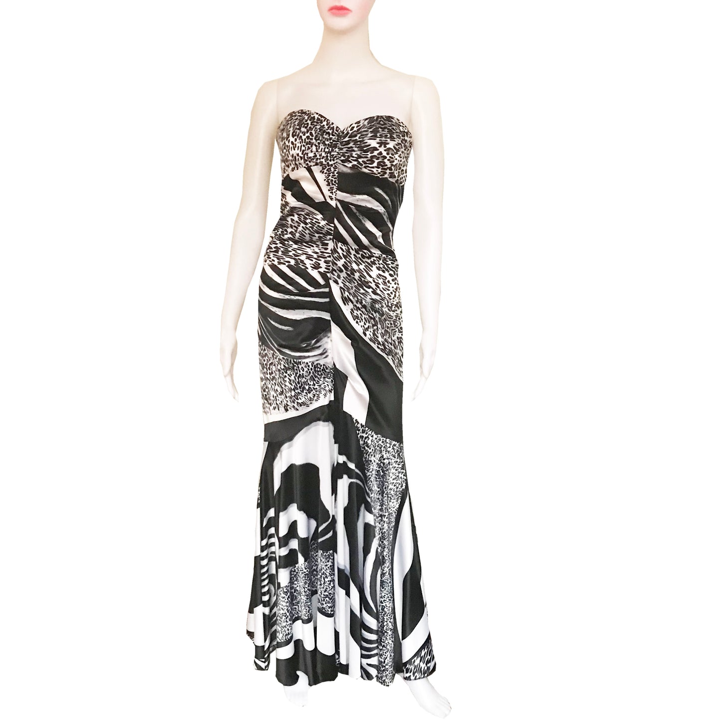 Vintage 1990s Cache Animal Print Maxi Dress