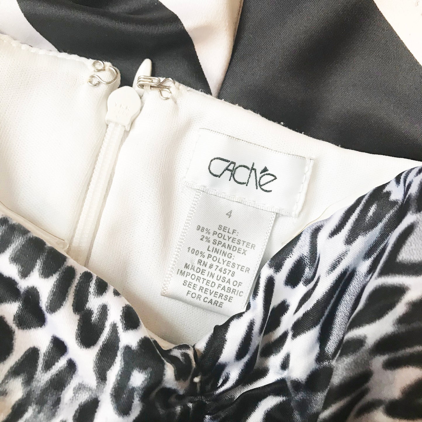 Vintage 1990s Cache Animal Print Maxi Dress
