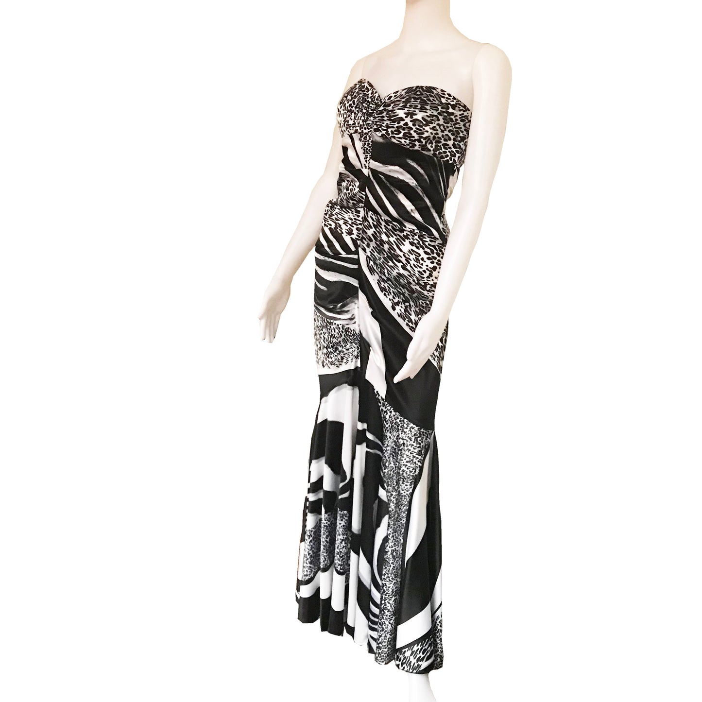 Vintage 1990s Cache Animal Print Maxi Dress