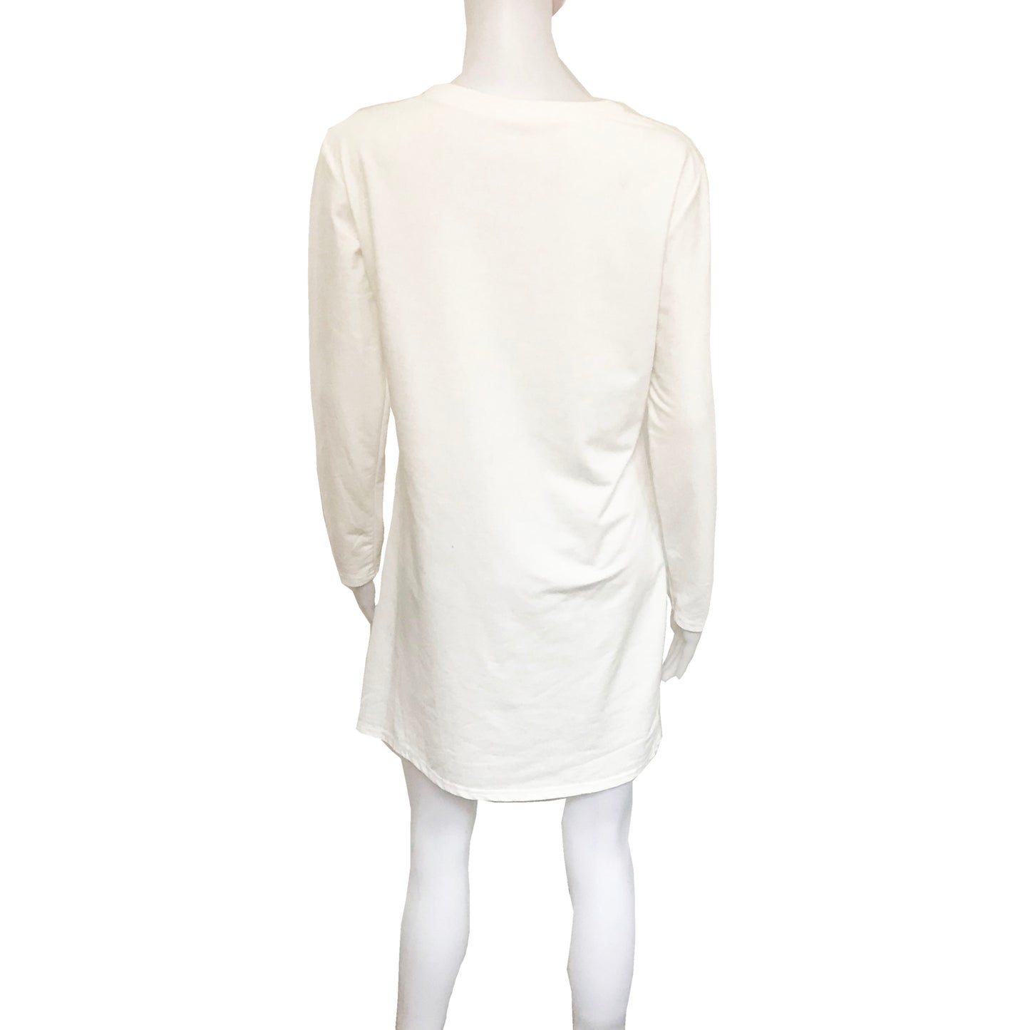 Vintage 1990s White Dress With Graphic Face Print