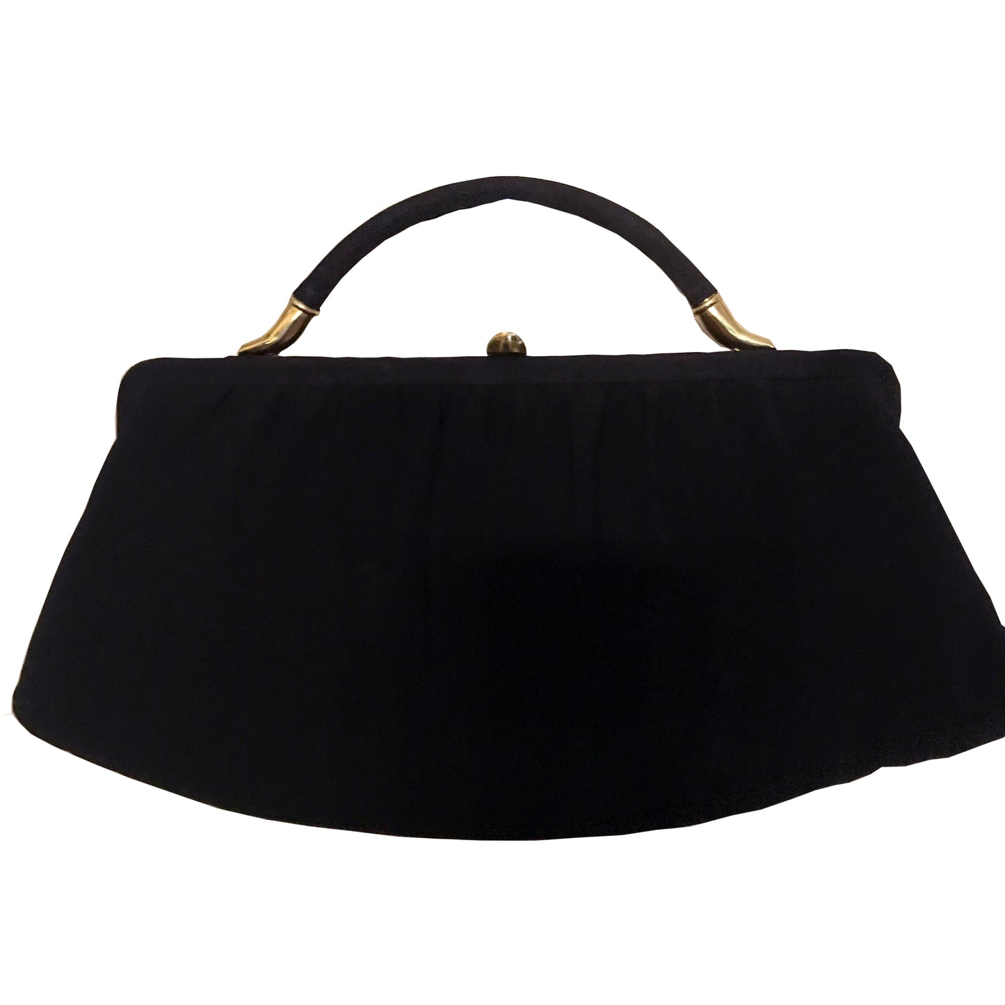 Vintage 1950s Black Evening Clutch Bag With Coin Purse