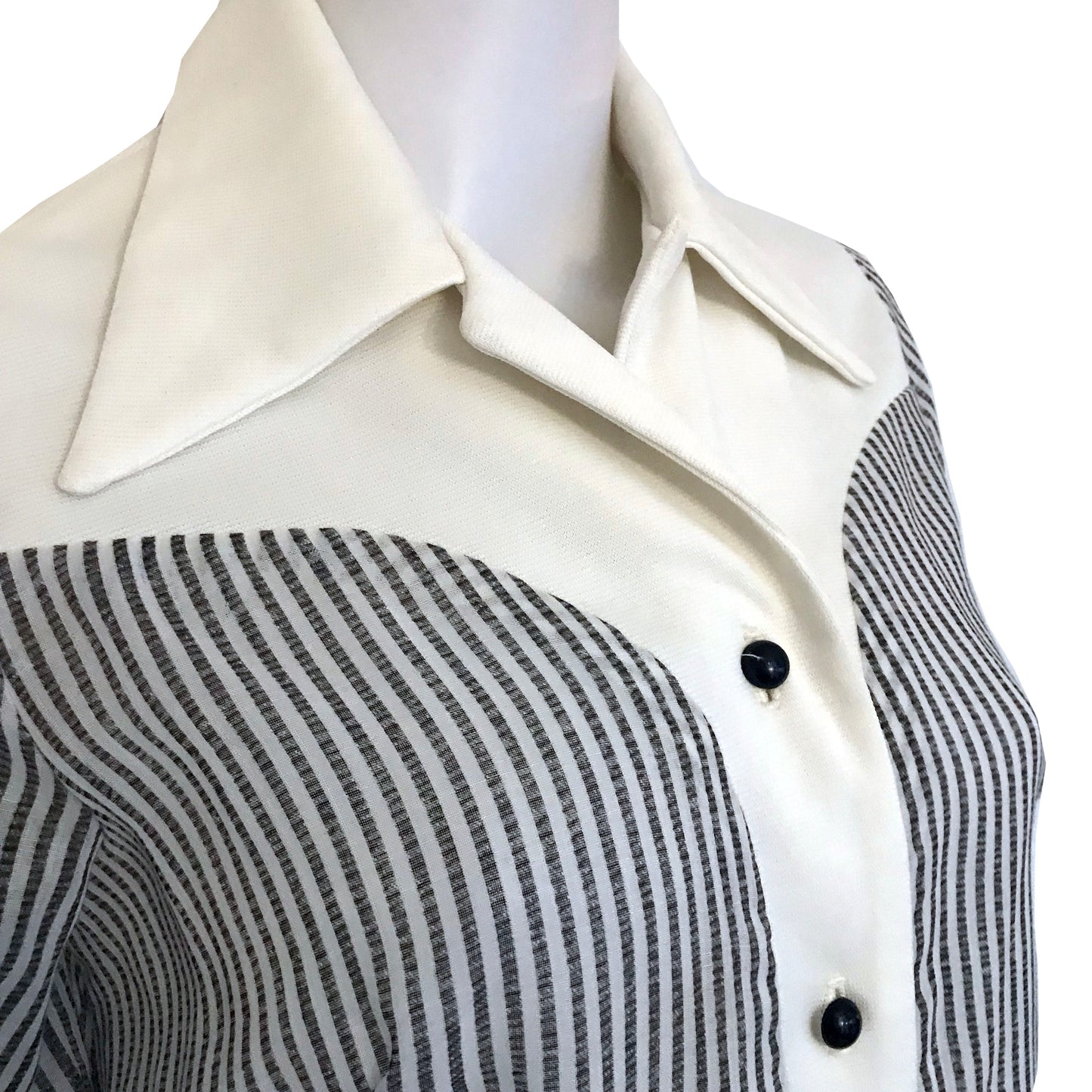Vintage 1970s Melwine of Miami Striped Blouse