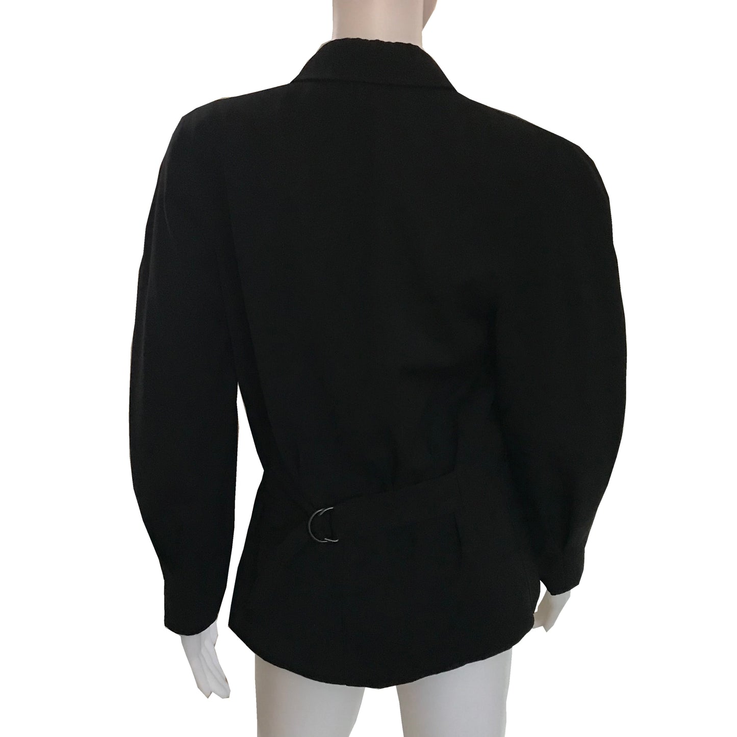 Vintage 1980s Gucci Leather Trimmed Wool Jacket