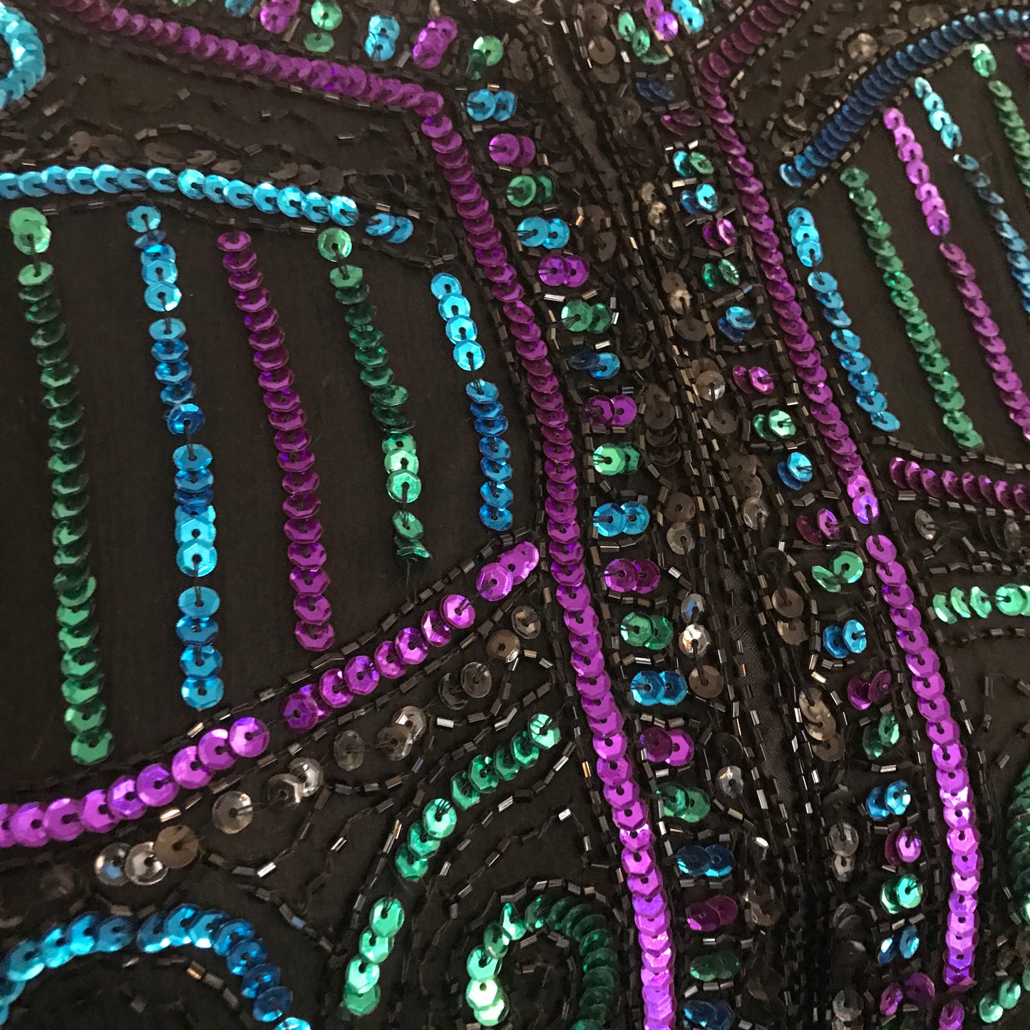 Vintage 1980s Brilliante Sequined Silk Formal Jacket