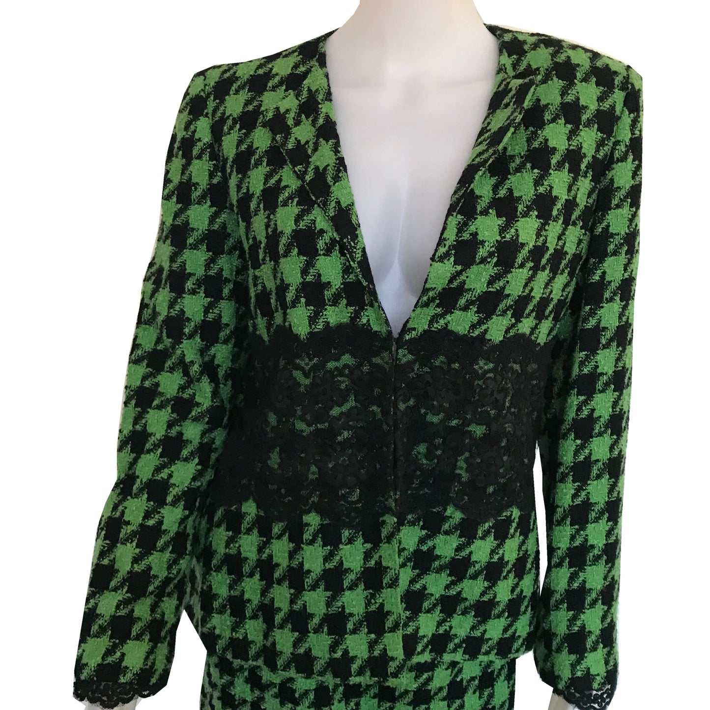 Vintage 1990s Victor Costa Houndstooth Suit