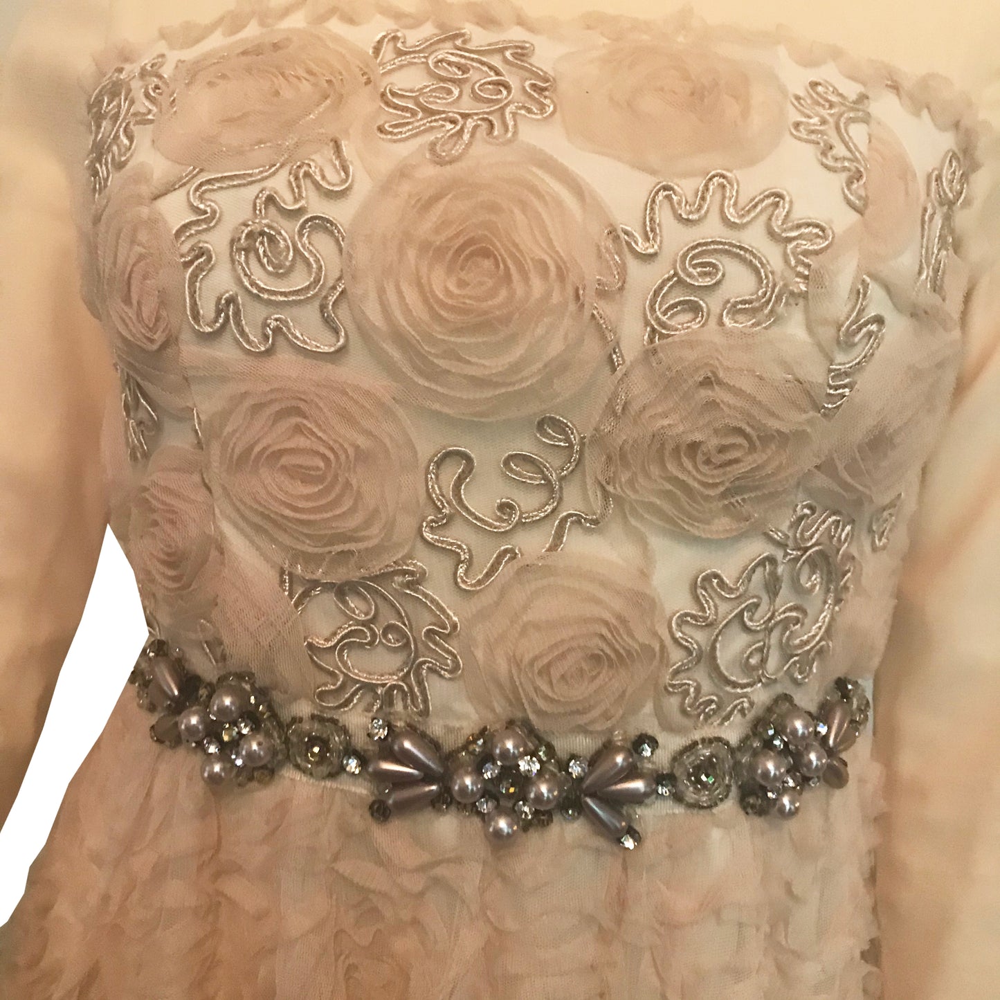 Vintage 1970s Antique White Wedding/Formal Dress