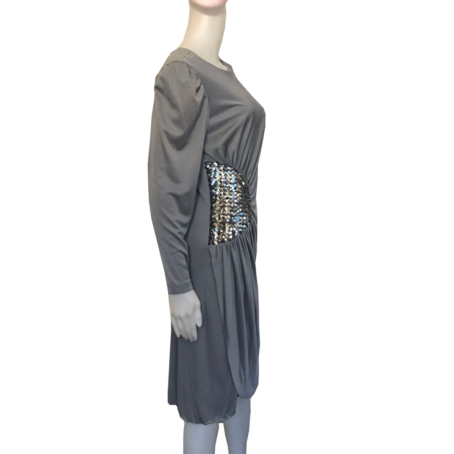 Vintage 1970s Silver Disco Dress