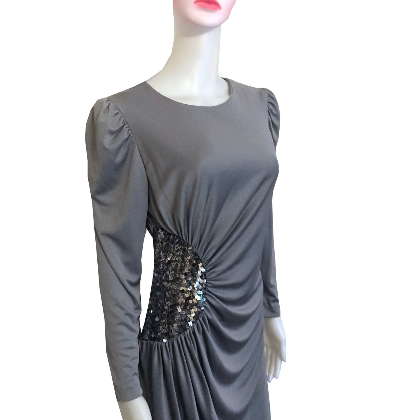 Vintage 1970s Silver Disco Dress