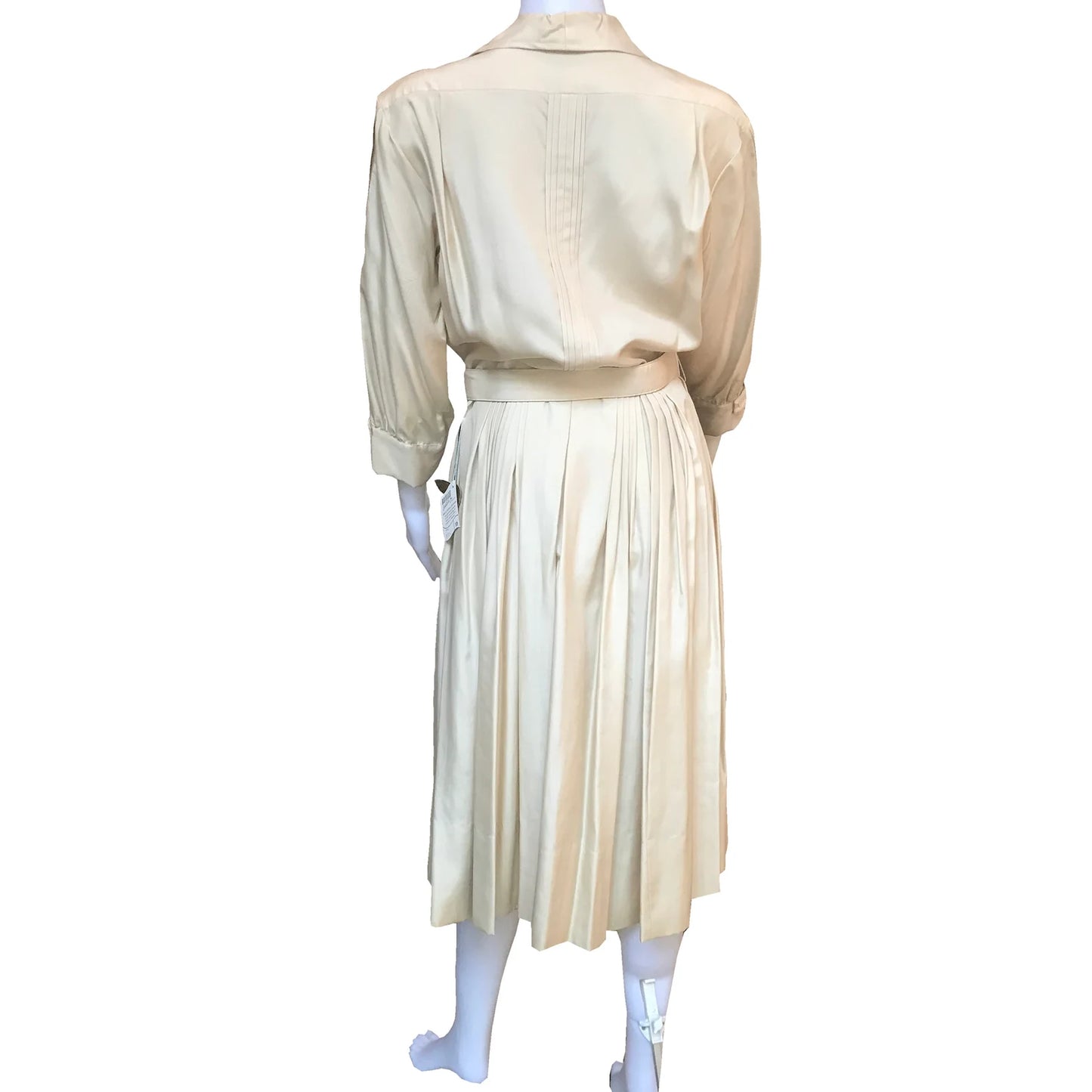 Rare Vintage 1950s Brielle Monogrammed Silk Dress