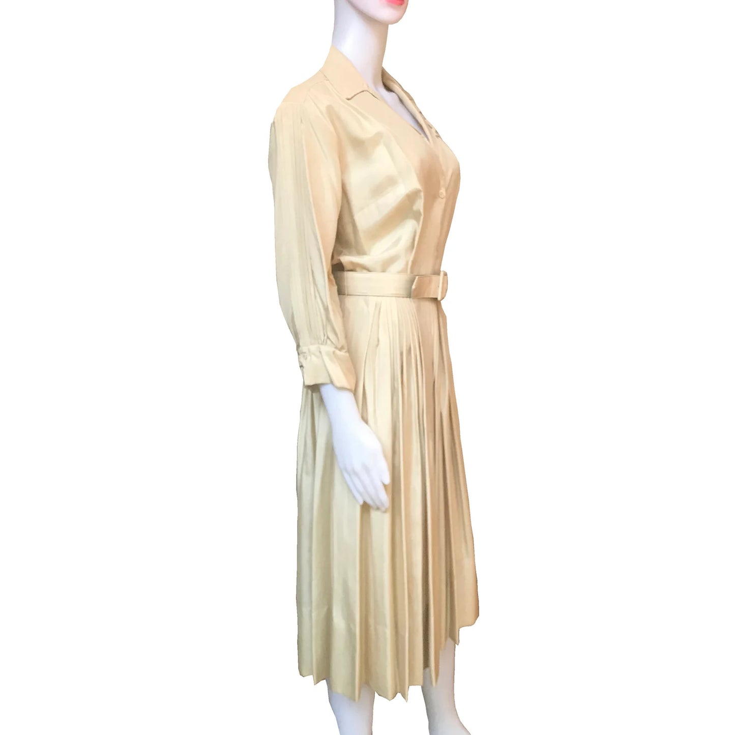 Rare Vintage 1950s Brielle Monogrammed Silk Dress