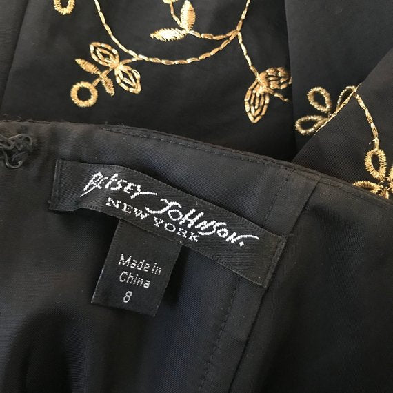 Vintage 1990s Betsey Johnson Strapless Cocktail Dress