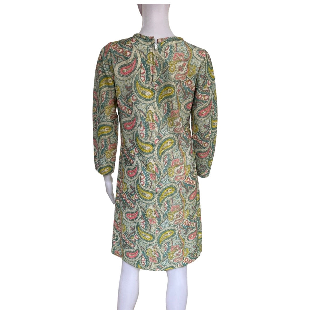 Vintage 1960s Paisley Mod Dress