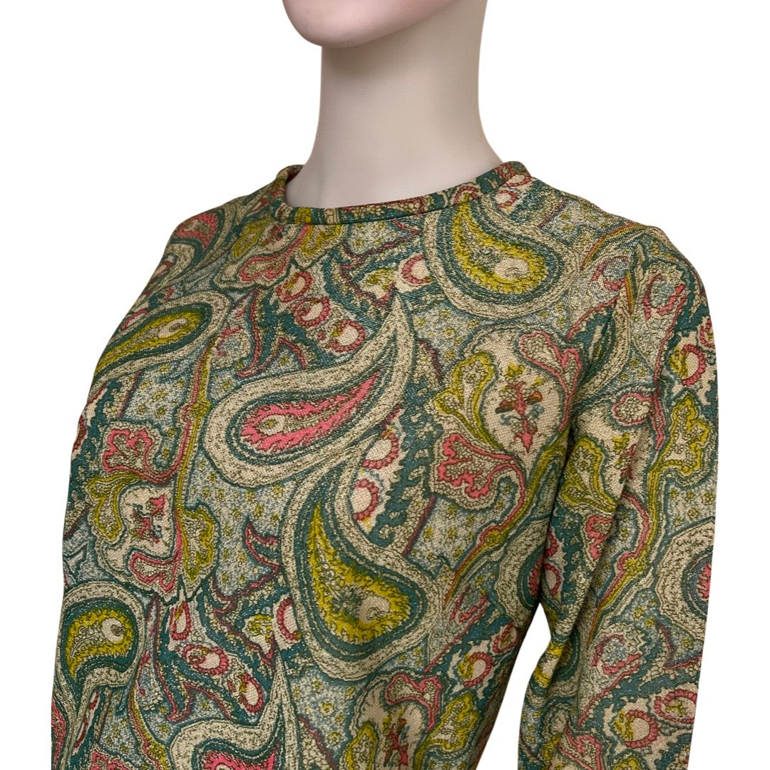 Vintage 1960s Paisley Mod Dress