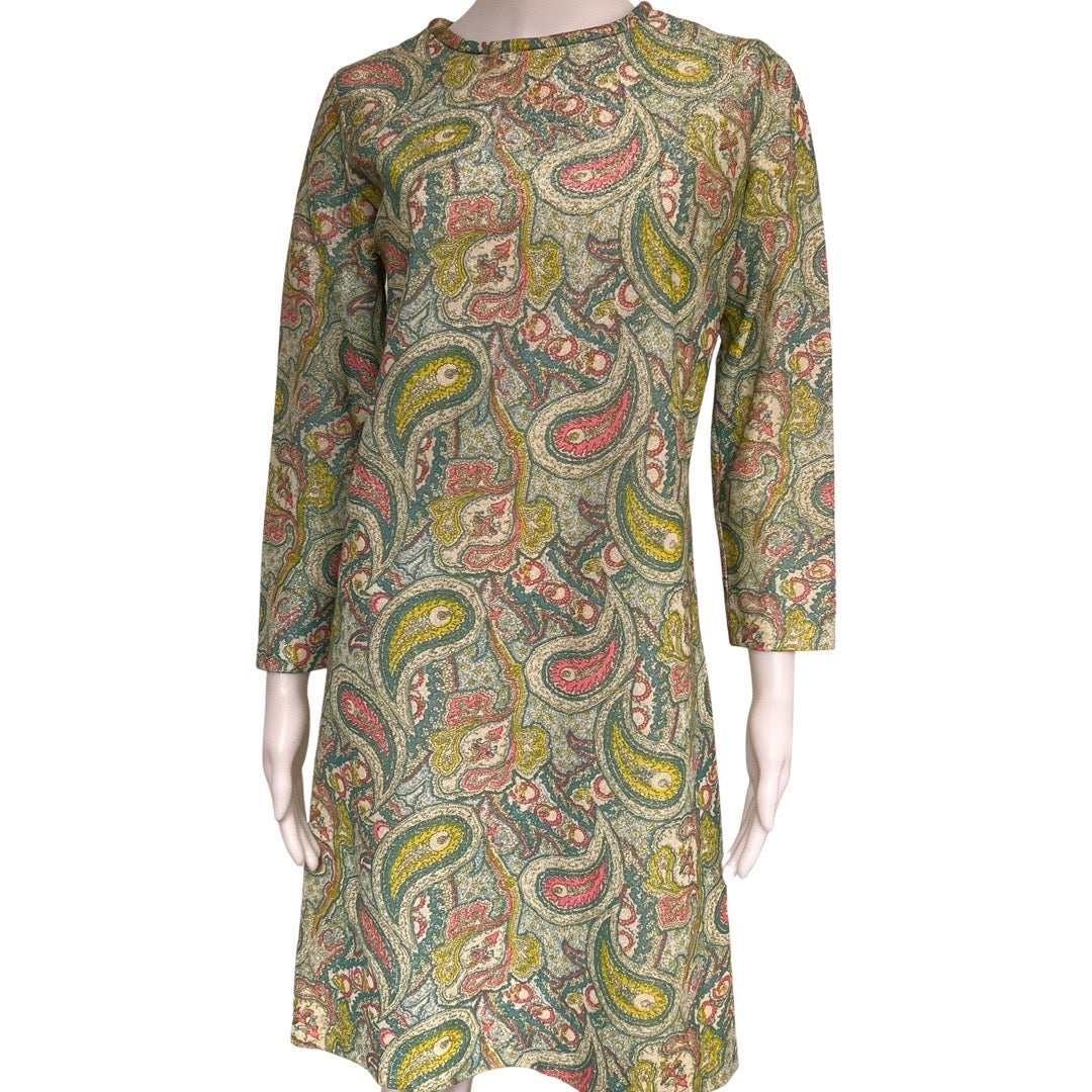 Vintage 1960s Paisley Mod Dress