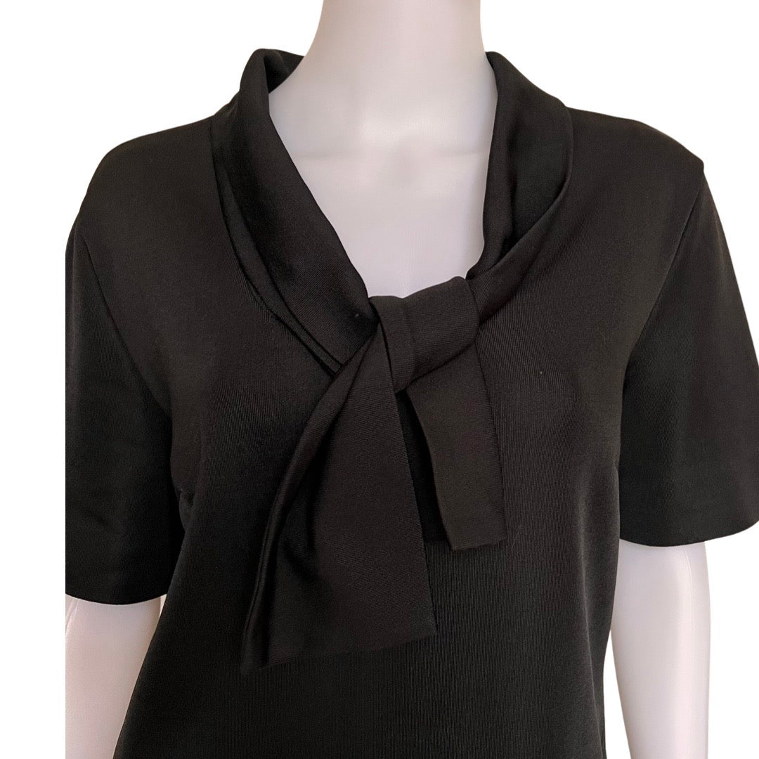 Vintage 1960s Kimberly Knits Black 2-Piece Skirt Suit