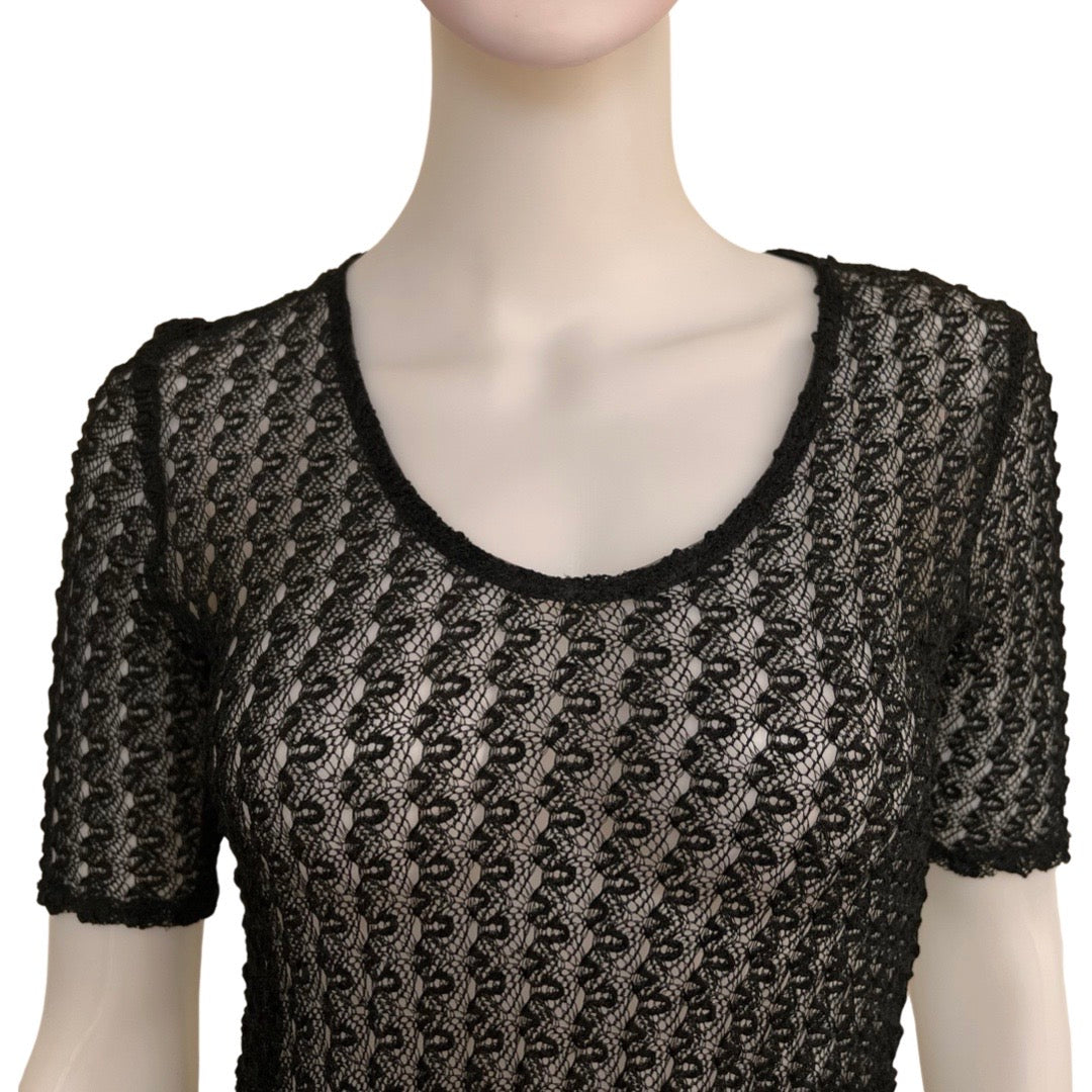 Vintage 1990s Betsey Johnson Sheer Crochet Dress