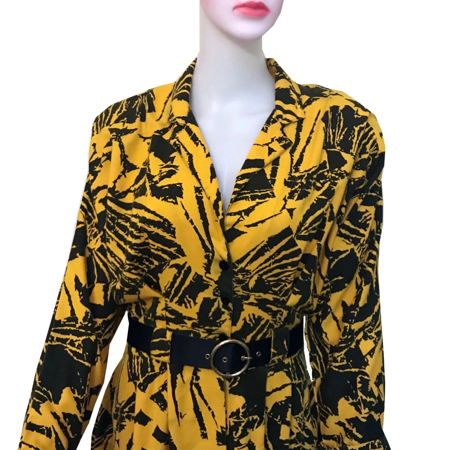 Vintage 1980s Dresseteria Button-Down Printed Dress