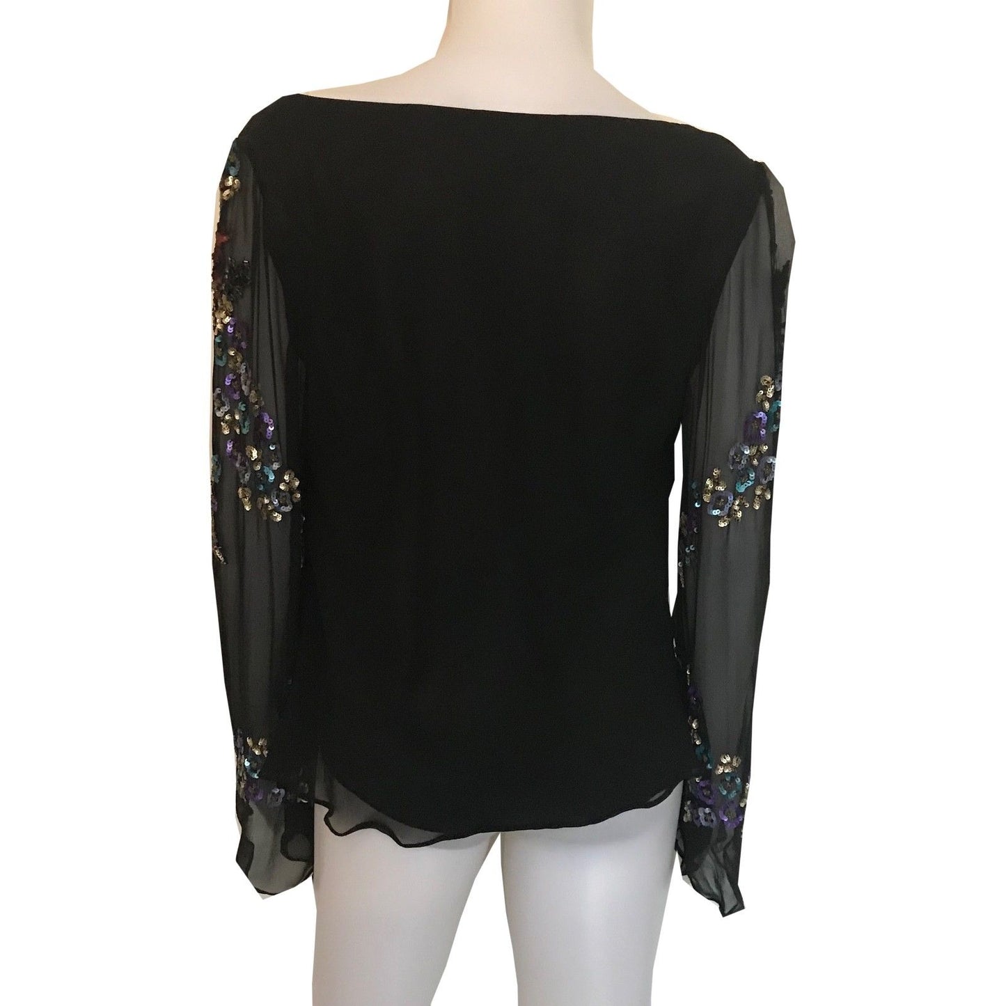 Vintage 1970s Sequined Blouse From Paris Boutique