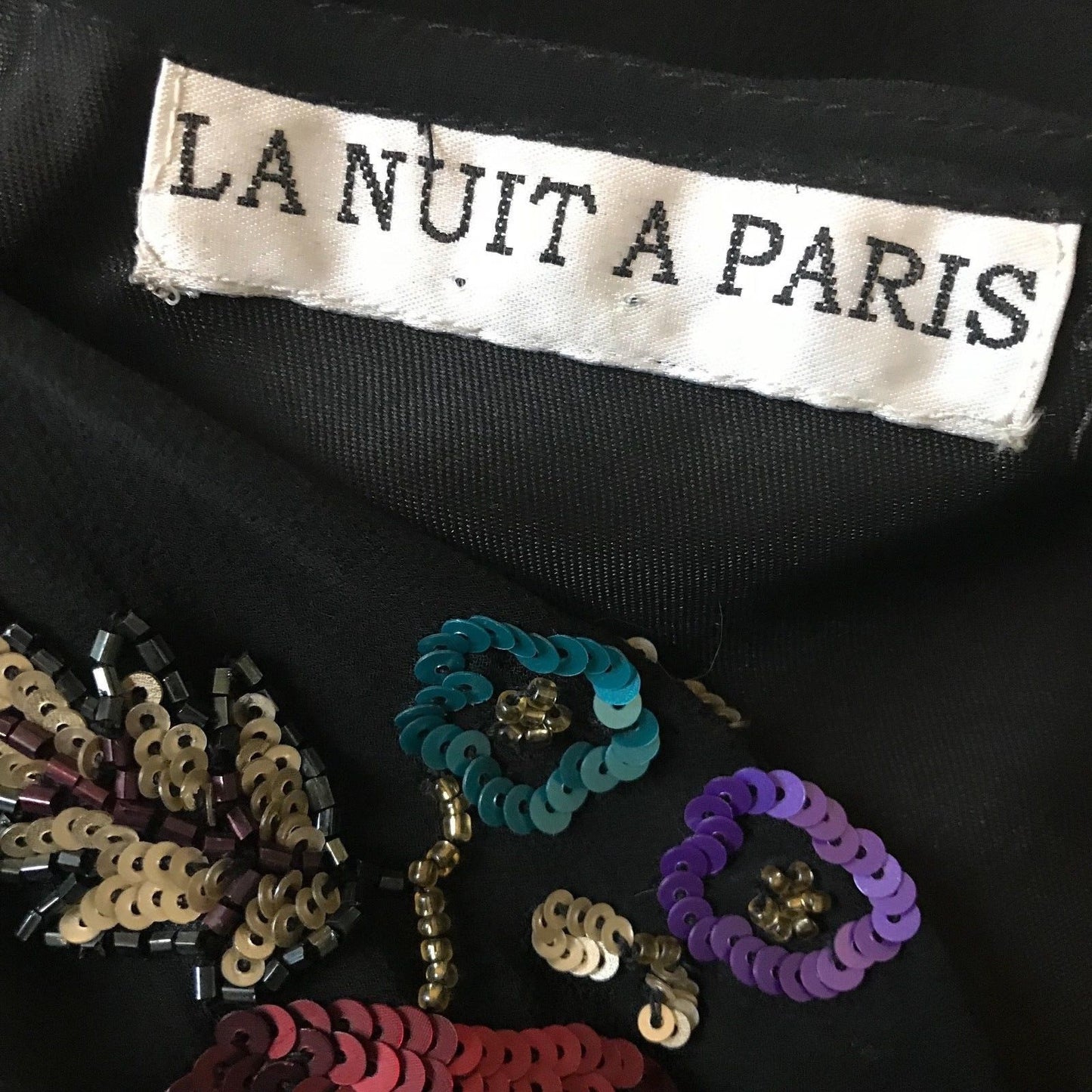 Vintage 1970s Sequined Blouse From Paris Boutique