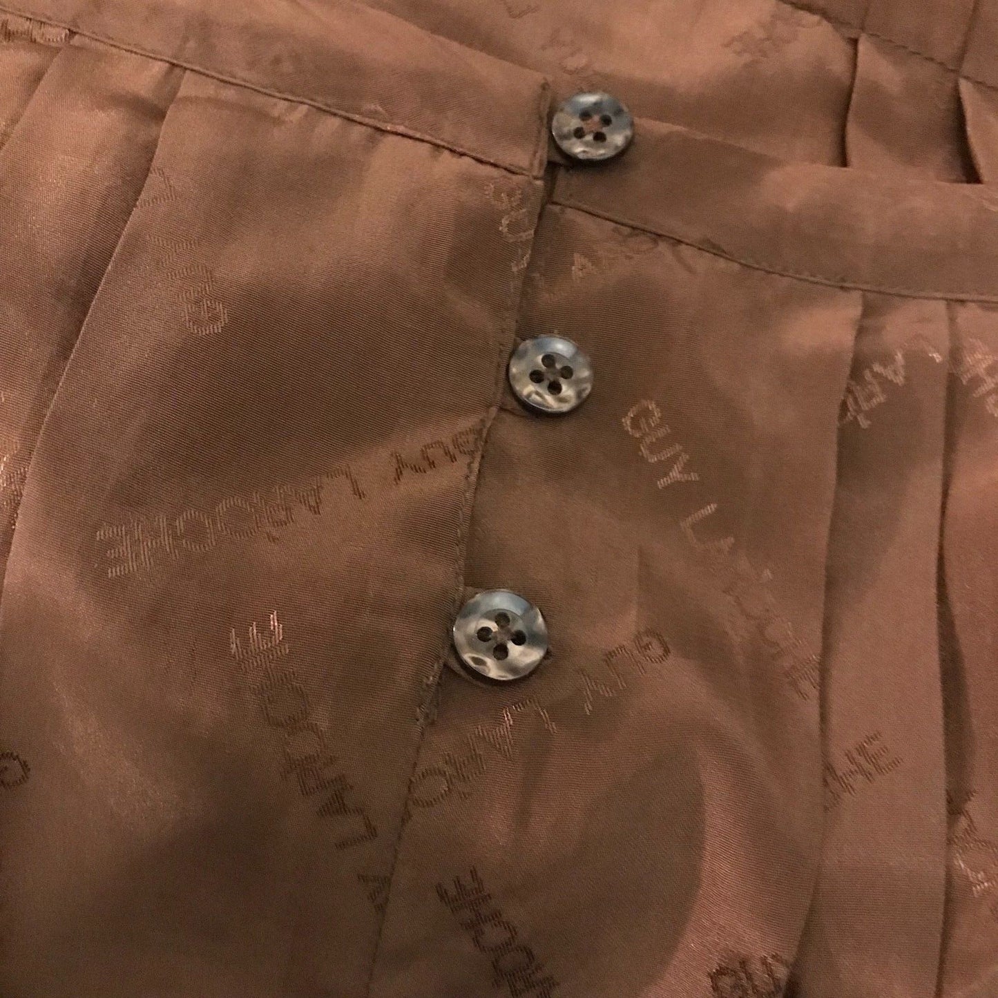 Rare Vintage 1970s Guy Laroche Silk Logo Dress