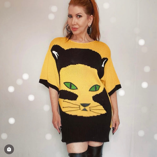 Vintage 1980s Lillie Rubin Cat Sweater