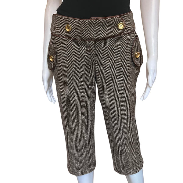 Y2K Baby Phat Wool Herringbone Capri Pants