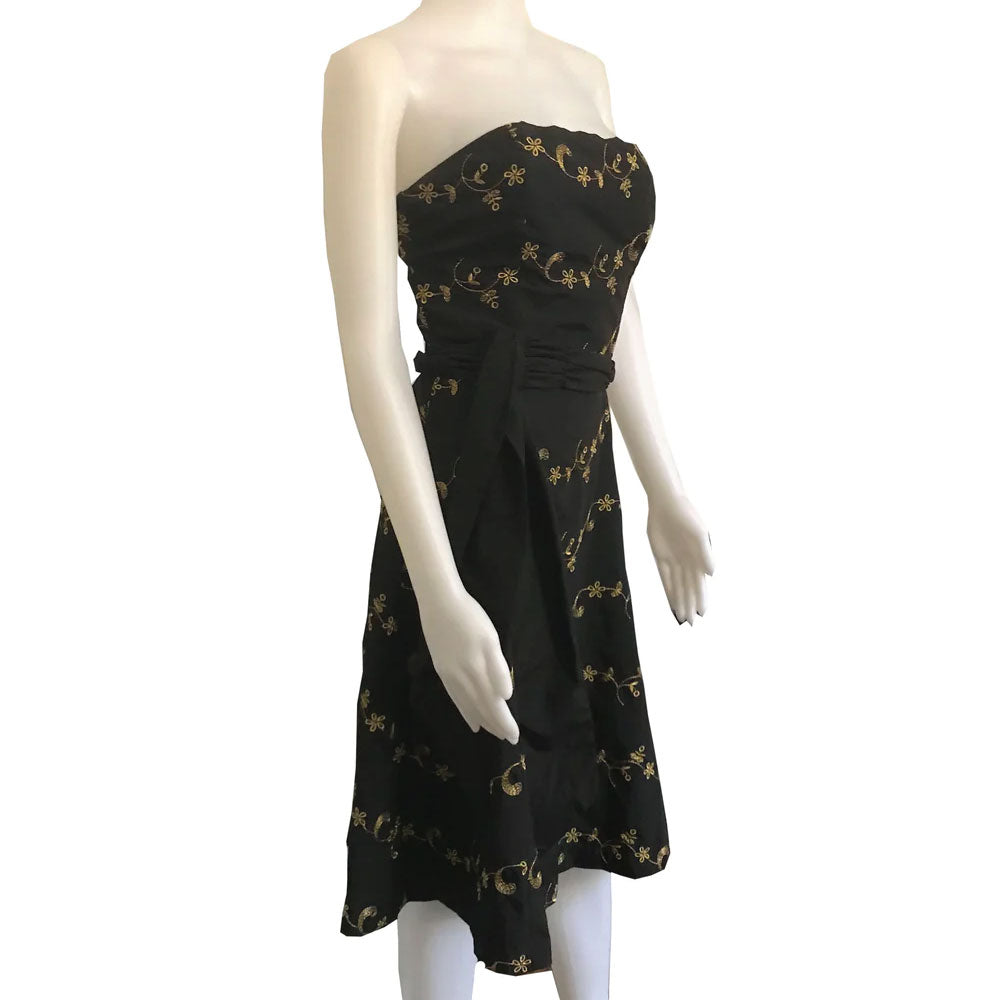 Vintage 1990s Betsey Johnson Black & Gold Cocktail Dress Shop Stylaphile Vintage Vintage 1990s Betsey Johnson Black & Gold Cocktail Dress Shop Stylaphile Vintage