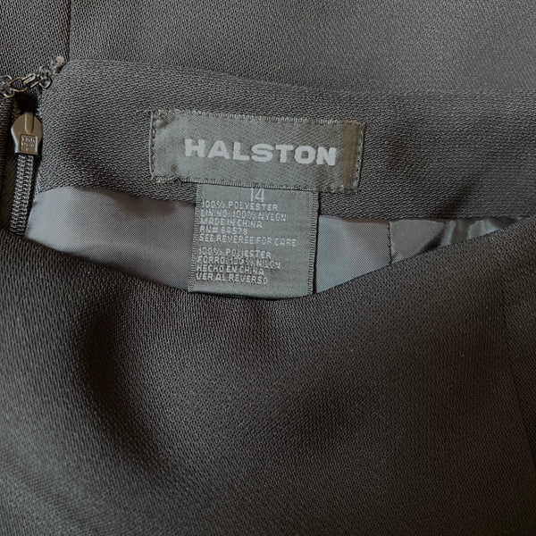 Black Halston Midi Skirt