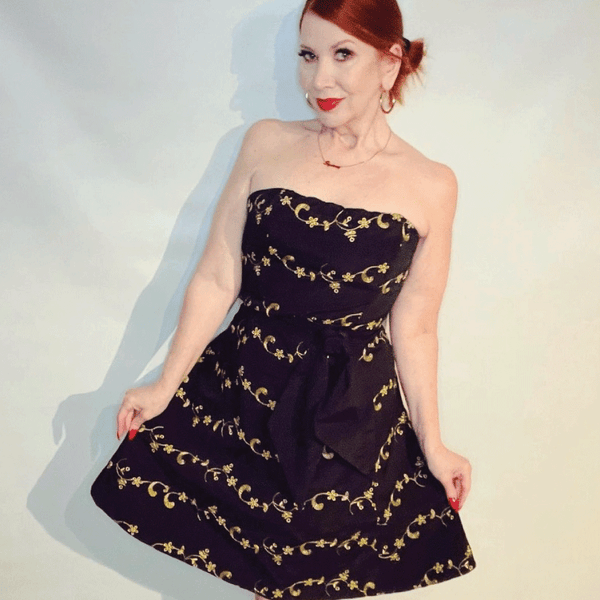 Vintage 1990s Betsey Johnson Strapless Cocktail Dress