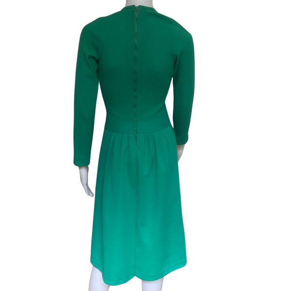 Vintage 1960s Green Knit Dress