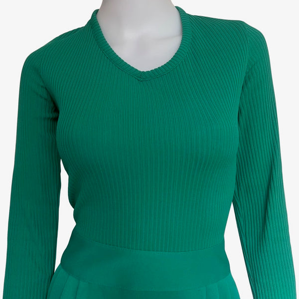 Vintage 1960s Green Knit Dress