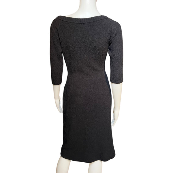 Vintage 1960s Kimberly Knits Black Dress