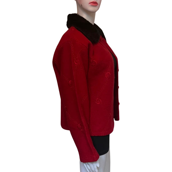 Vintage 1960s Red Wool Jacket