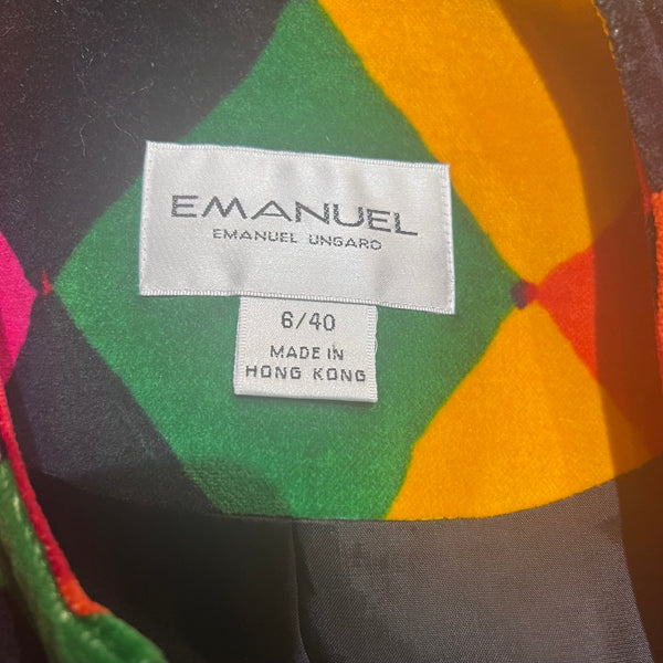 Vintage 1980s Emanuel Ungaro Harlequin Jacket