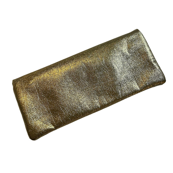 Vintage 1980s Gold Foldover Clutch Bag