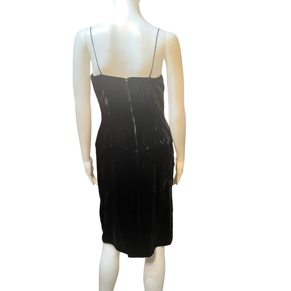 Vintage 1980s Lillie Rubin Velvet Cocktail Dress