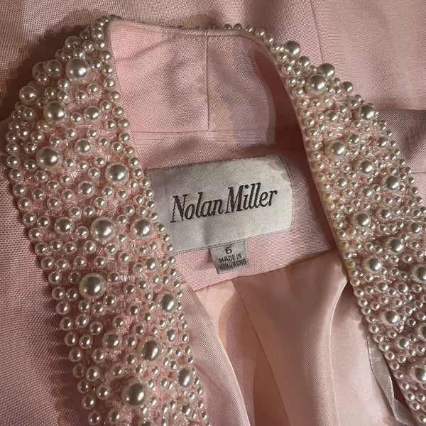 Vintage 1980s Nolan Miller Beaded Suit